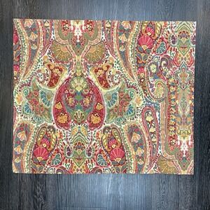 Pottery Barn Caesarea Paisley EURO Pillow Case Sham Red 28"X23.5" Cotton Boho